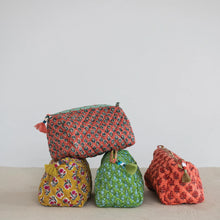 Load image into Gallery viewer, Quilted Cotton Zip Pouch