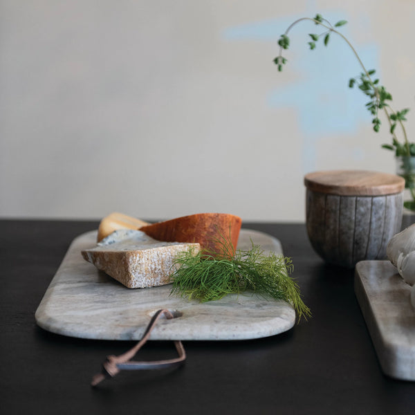 Marble Cheese Board w/ Leather Tie