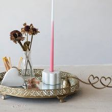 Load image into Gallery viewer, Scalloped Marble Taper Base