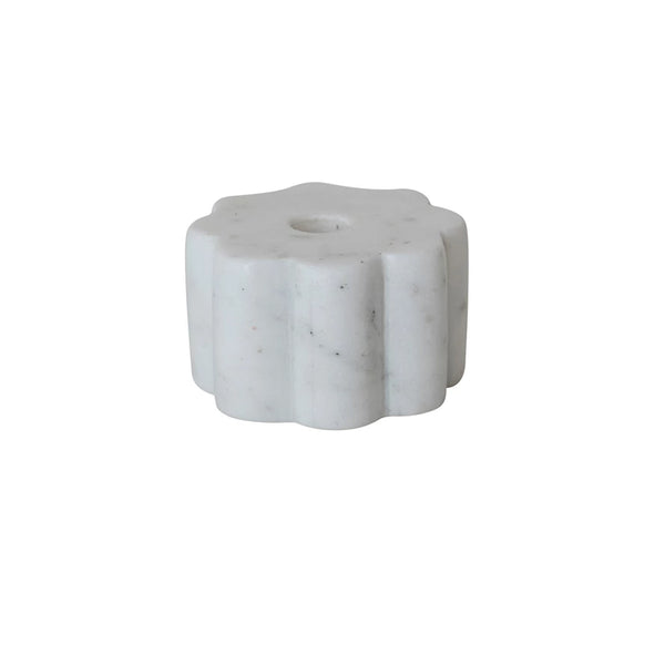Scalloped Marble Taper Base