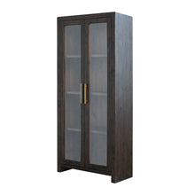Load image into Gallery viewer, Pine Wood Cabinet w/ Glass Doors