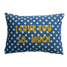 Load image into Gallery viewer, Cotton Lumbar Pillow w/ Pattern &amp; Embroidery