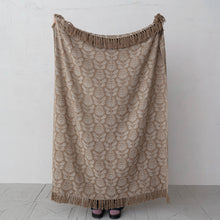 Load image into Gallery viewer, 60x50" Taupe Woven Cotton Jacquard Throw