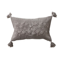 Load image into Gallery viewer, Taupe Lumbar w/ Embroidered Flowers