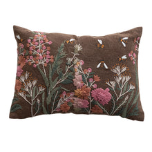 Load image into Gallery viewer, Embroidered Flowers &amp; Bees Lumbar