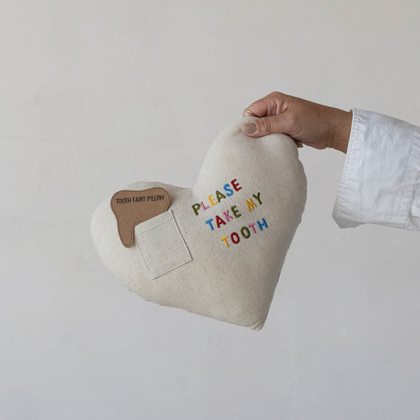 Embroidered Tooth Fairy Pillow w/ Pocket