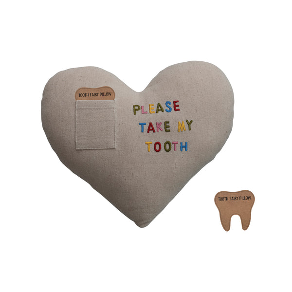 Embroidered Tooth Fairy Pillow w/ Pocket