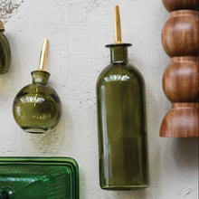 Load image into Gallery viewer, 16oz Olive Glass Oil Cruet