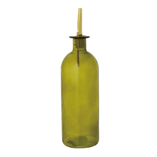 16oz Olive Glass Oil Cruet