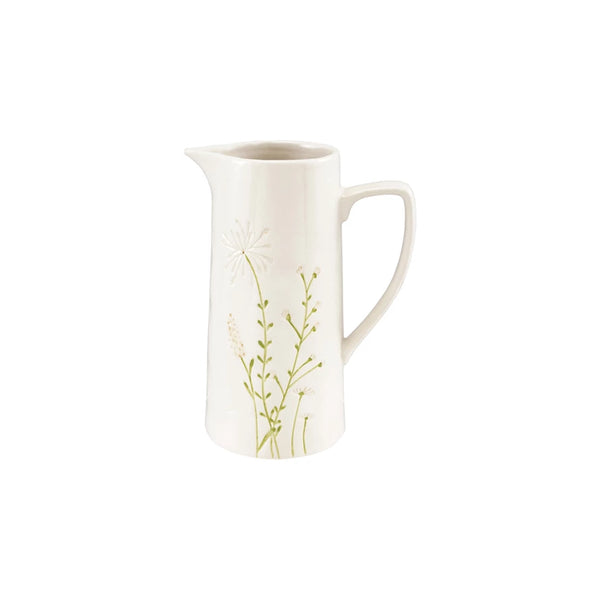 Stoneware Pitcher w/ Botanicals