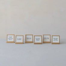 Load image into Gallery viewer, Gold Mini Easel Sayings