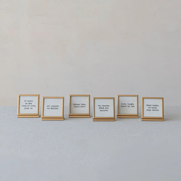 Gold Mini Easel Sayings