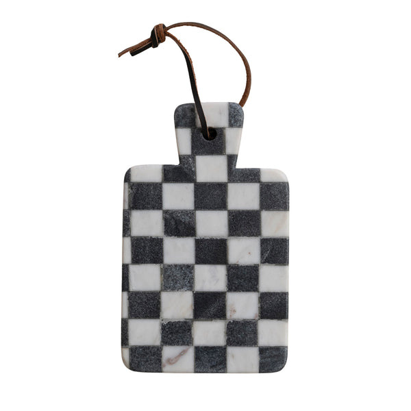 Checkered Marble Cheese Board