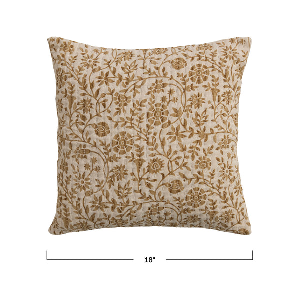 18" Kantha Stitch Printed Pillow