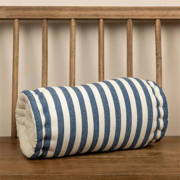 Blue Stripe Bolster Pillow
