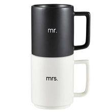 Load image into Gallery viewer, Mr. &amp; Mrs. Stackable Mugs