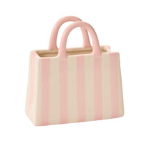 Load image into Gallery viewer, Pink Striped Purse Vase