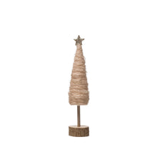 Load image into Gallery viewer, Glitter Wrapped Wool Cone Tree (2 different sizes)