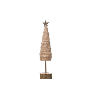 Glitter Wrapped Wool Cone Tree (2 different sizes)