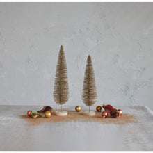 Load image into Gallery viewer, Gold Glitter Bottle Brush Tree