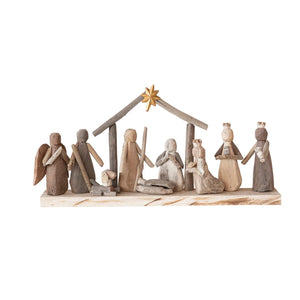 17" Driftwood Nativity