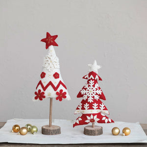 Red/White Wool Tree