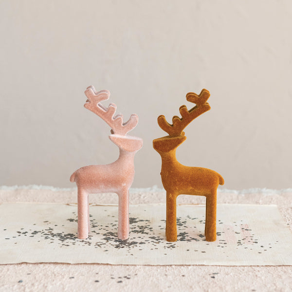 7" Flocked Reindeer