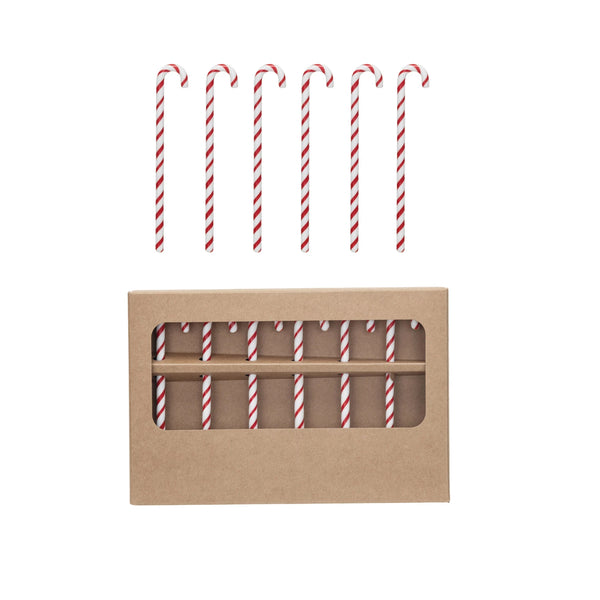 S/6 Candy Cane Stir Sticks