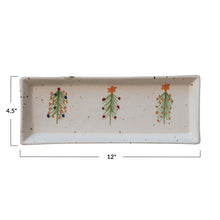 Load image into Gallery viewer, Speckled Christmas Tree Platter
