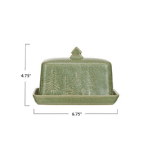 Load image into Gallery viewer, Green Tree Collection Butter Dish