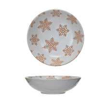 Load image into Gallery viewer, Snowflake Stoneware Bowl