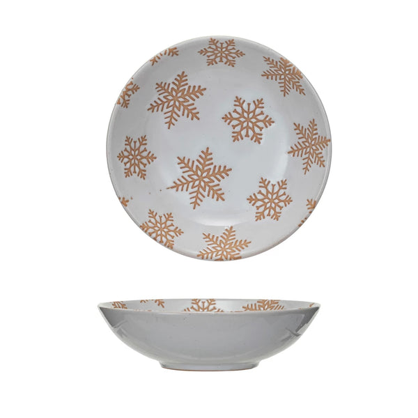 Snowflake Stoneware Bowl