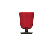 Load image into Gallery viewer, 8oz Green/Red Fluted Glass