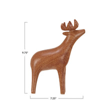 Load image into Gallery viewer, Stoneware Wood Finish Deer