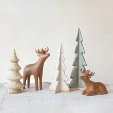 Load image into Gallery viewer, Stoneware Wood Finish Deer