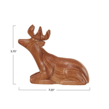 Load image into Gallery viewer, Stoneware Wood Finish Deer