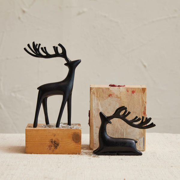 Black Resin Deer