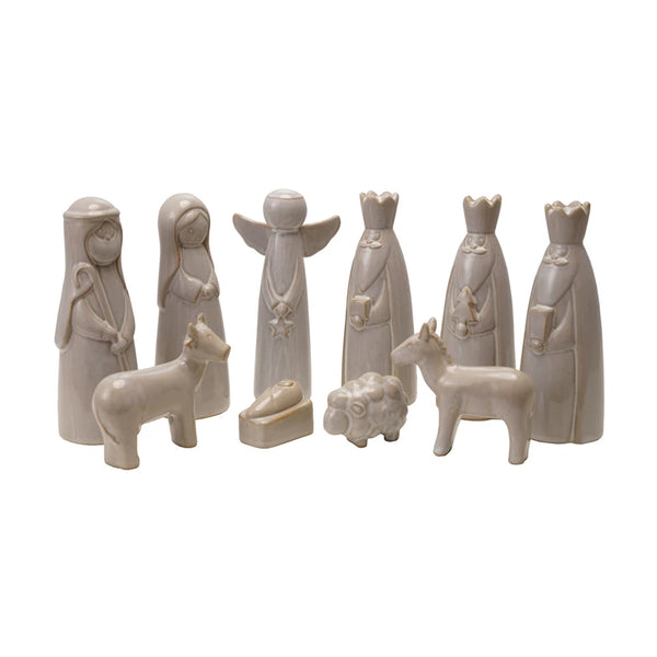 Stoneware Nativity S/9