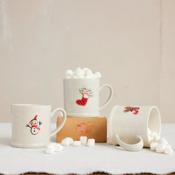 8oz Embossed Holiday Mug