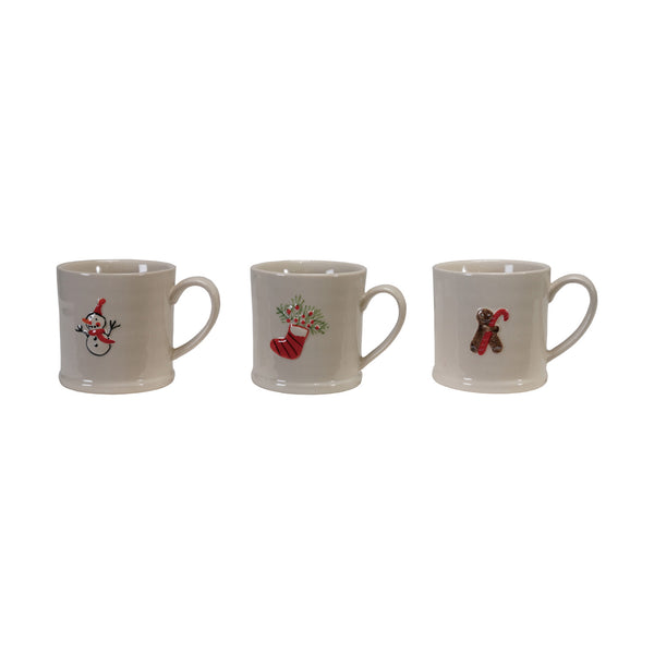 8oz Embossed Holiday Mug