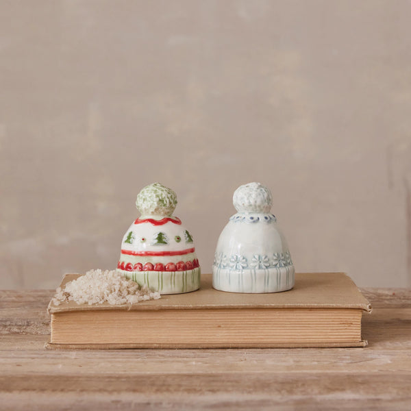 Stoneware Hat S+P Shaker Set