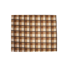 Load image into Gallery viewer, 60" x 50" Faux Sherpa Brown Plaid Throw