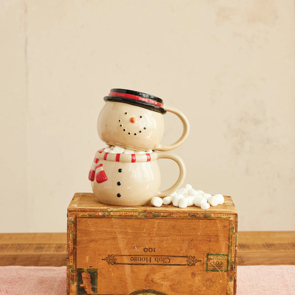2 Piece Snowman Mug Set