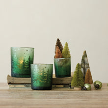 Load image into Gallery viewer, Mercury Glass Green Deer Votive Holder