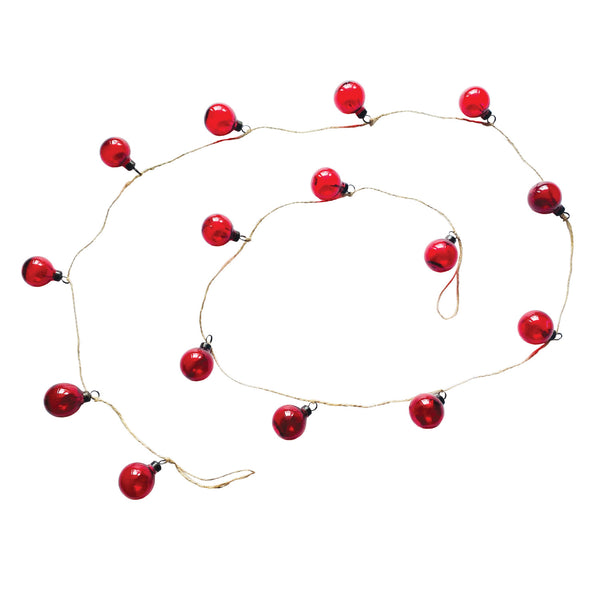 Hand-Blown Glass Ball Garland