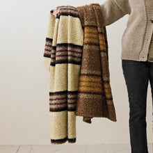 Load image into Gallery viewer, 60" x 50" Faux Sherpa Striped Throw
