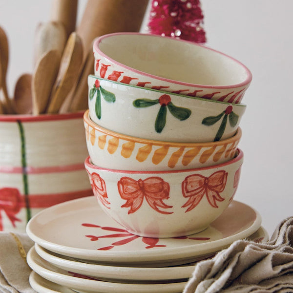 Hand-Painted Holiday Bowl