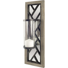 Load image into Gallery viewer, Geometric Mirrored Wall Sconce