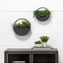 Load image into Gallery viewer, Black Metal Wall Planters
