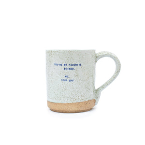 Speckled XO Quote Mugs